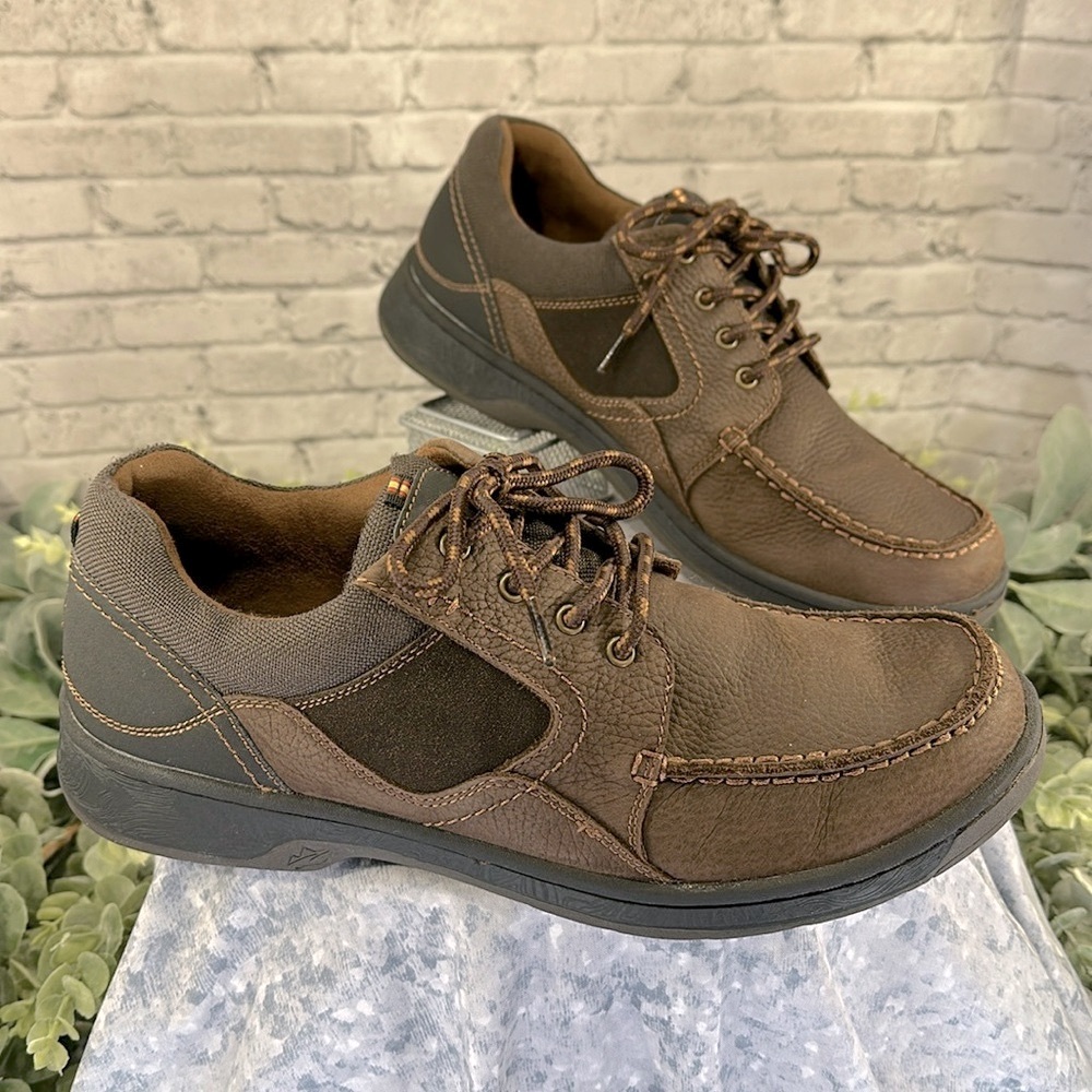 Nunn Bush - “Sanford” Brown Leather All-Terrain Lace-Up Casuals Mens 11M🤎VGUC